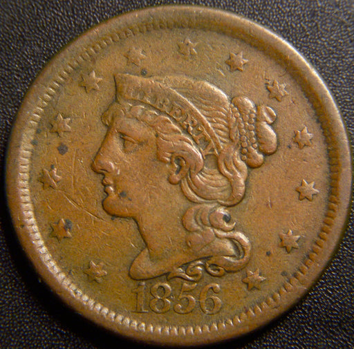 1856 Large Cent - Slanted 5 Very Fine