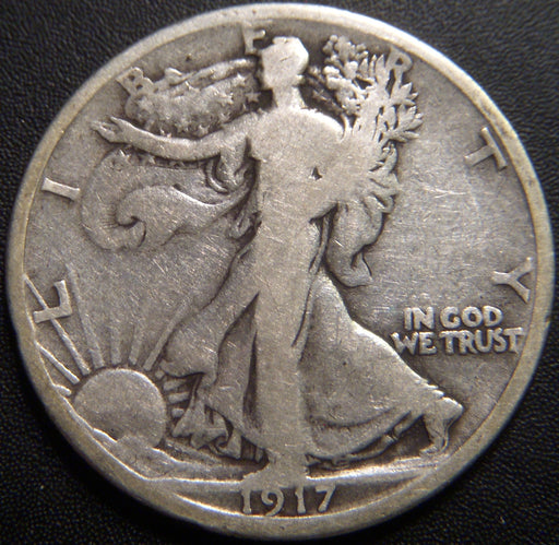 1917-D Reverse Walking Half Dollar - Good