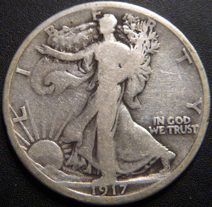 1917-D Reverse Walking Half Dollar - Good