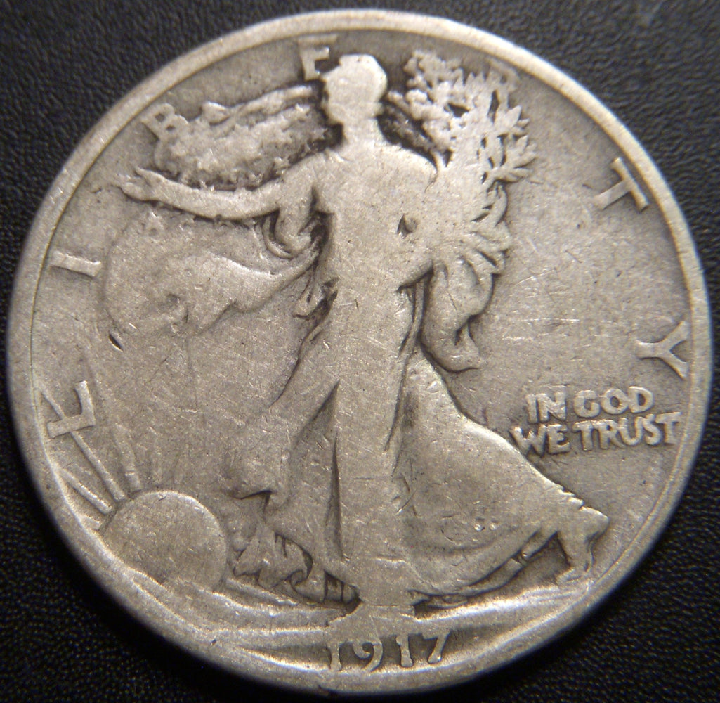 1917-S Reverse Walking Half Dollar - Good
