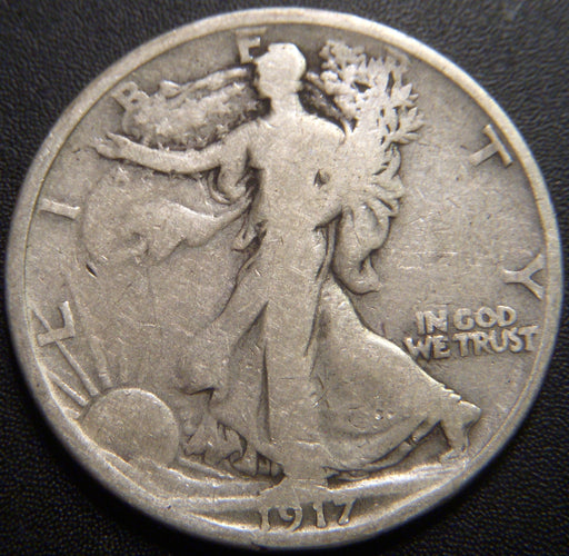 1917-S Reverse Walking Half Dollar - Good