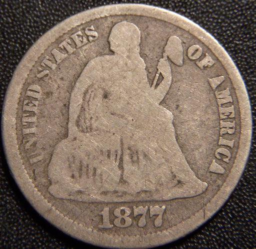 1877-CC Seated Dime - Good