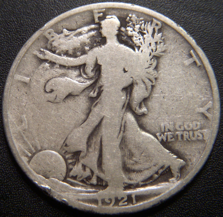 1921-D Walking Half Dollar - Good