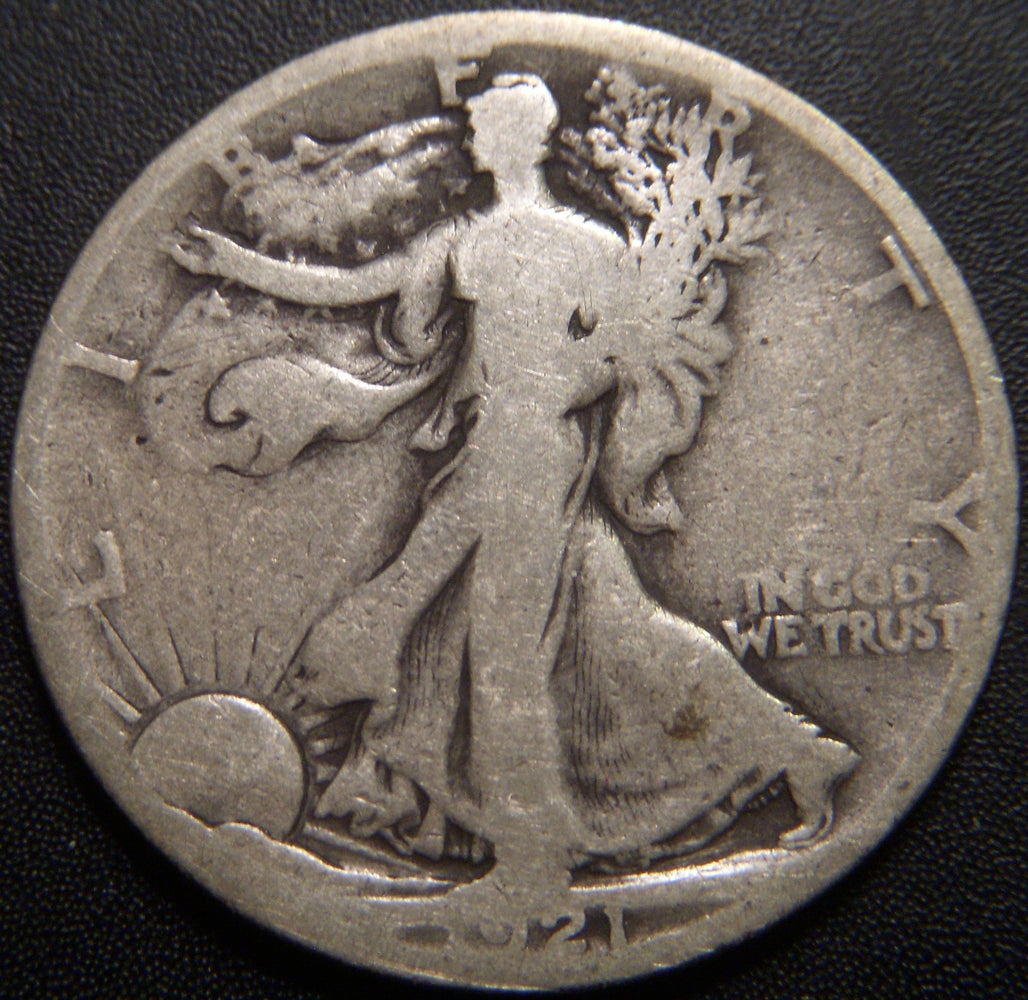 1921-S Walking Half Dollar - Good
