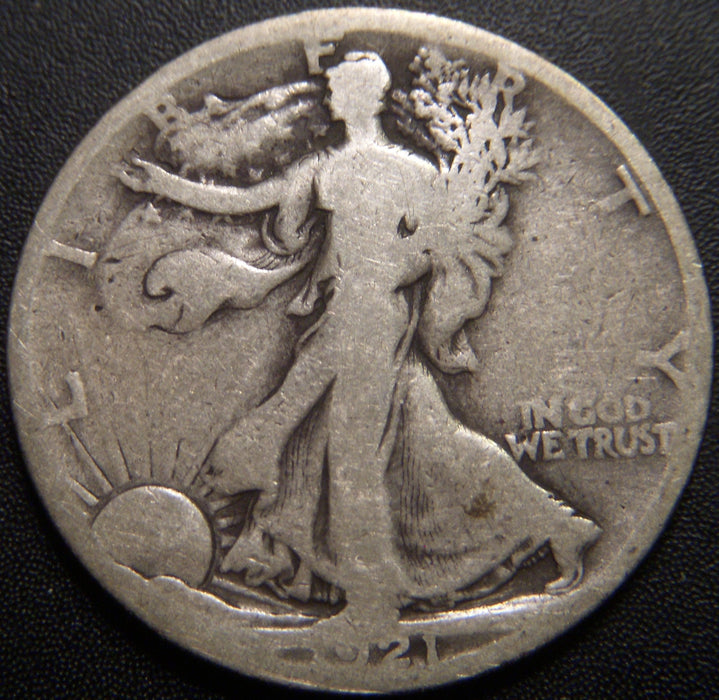 1921-S Walking Half Dollar - Good