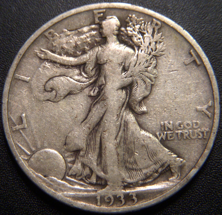 1933-S Walking Half Dollar - Fine