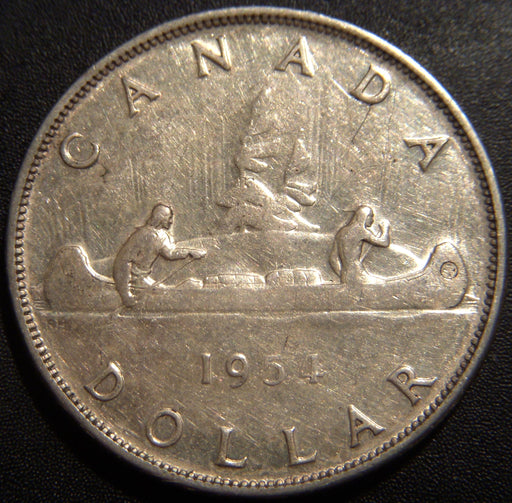 1954 Canadian Dollar - Very Fine