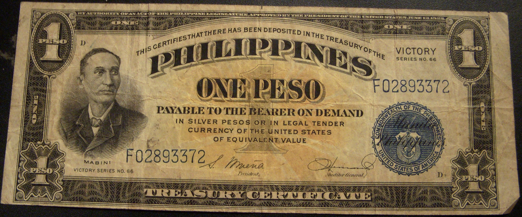 1944 1 Peso Note - Philippines