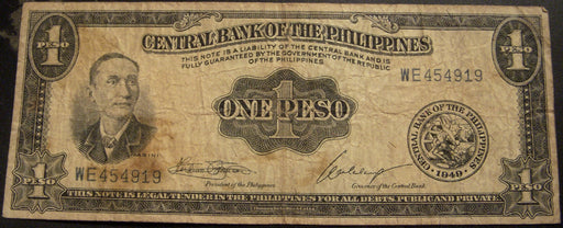 1949 1 Peso Note - Philippines