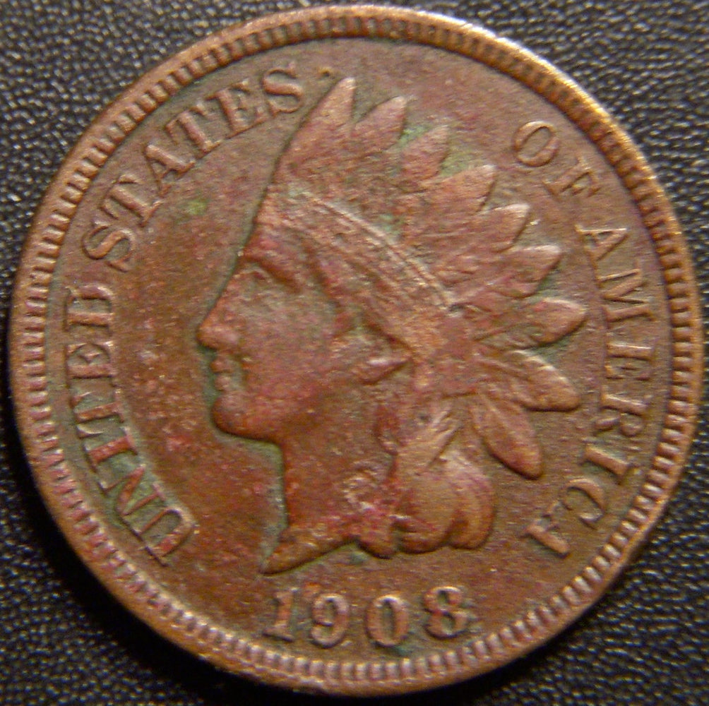 1908-S Indian Head Cent - Fine Details