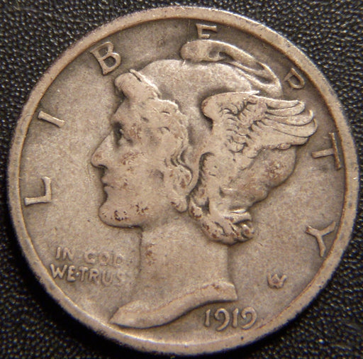 1919-D Mercury Dime - Very Fine