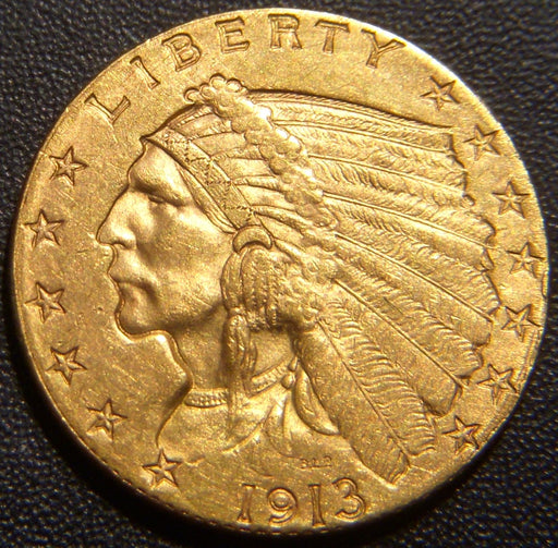 1913 $2.50 Gold Piece - Extra Fine