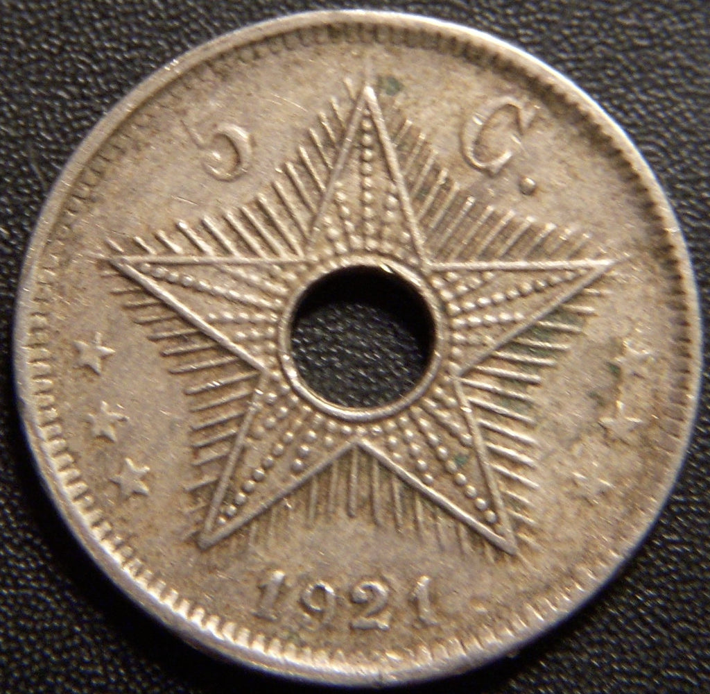 1921 5 Centimes - Congo Belgium