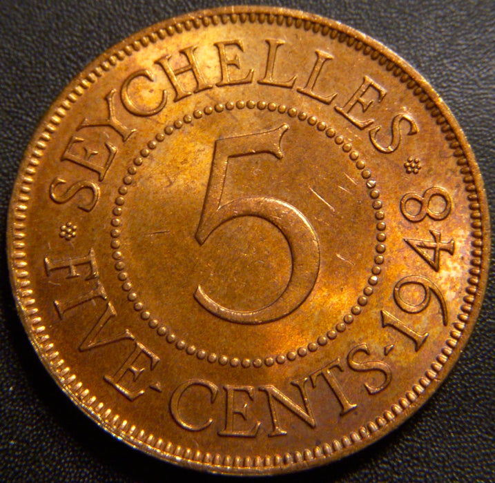 1948 5 Cents - Seychelles