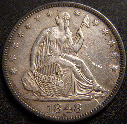 1848 Seated Half Dollar - Extra Fine