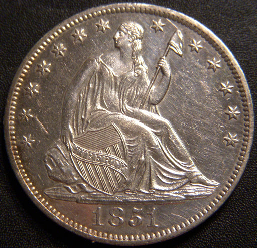 1851-O Seated Half Dollar - AU/Unc