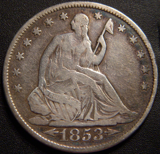 1853 Seated Half Dollar - Very Good