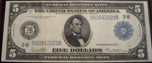 1914 $5 Federal Reserve Note - FR# 251