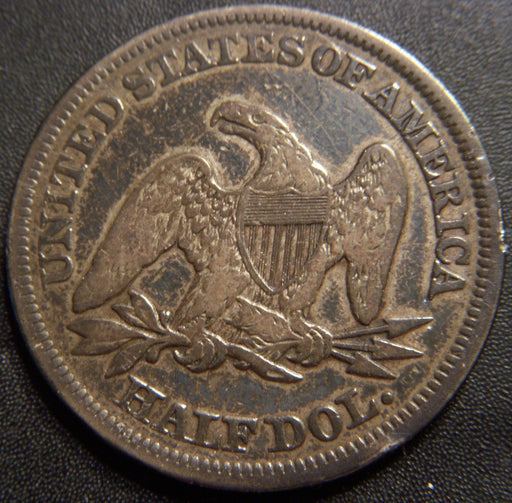 1858 Seated Half Dollar - Very Good