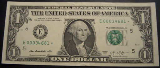 2013 (E) $1 Federal Reserve Note - STAR Note