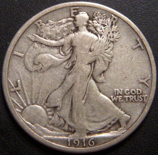 1916 Walking Half Dollar - Fine