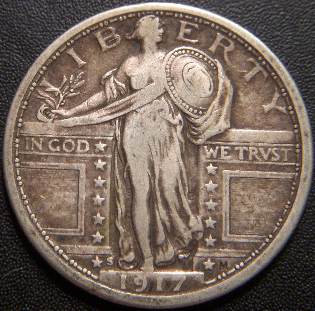 1917-S T1 Standing Quarter - Very Fine