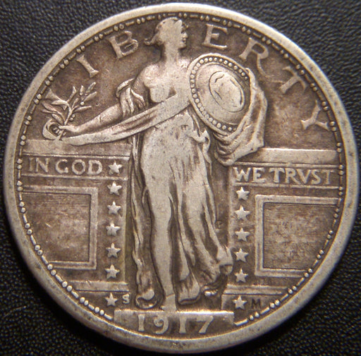 1917-S T1 Standing Quarter - Very Fine