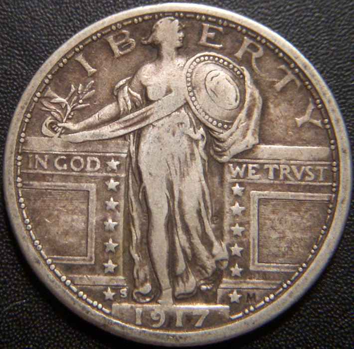 1917-S T1 Standing Quarter - Very Fine
