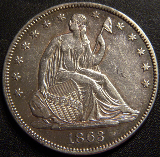 1863 Seated Half Dollar - Extra Fine