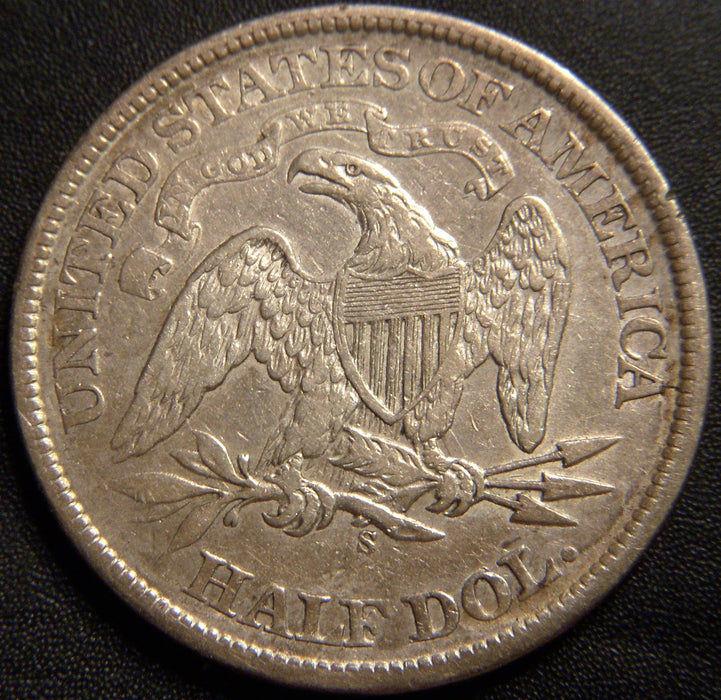 1866-S Seated Half Dollar - With Motto Very Fine