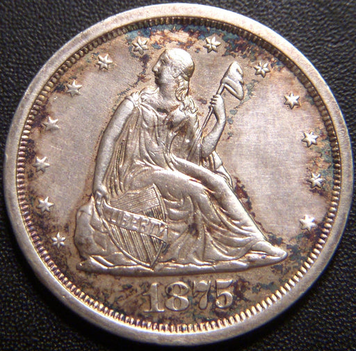 1875-S Twenty Cent - AU+