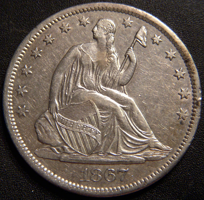 1867-S Seated Half Dollar - Extra Fine