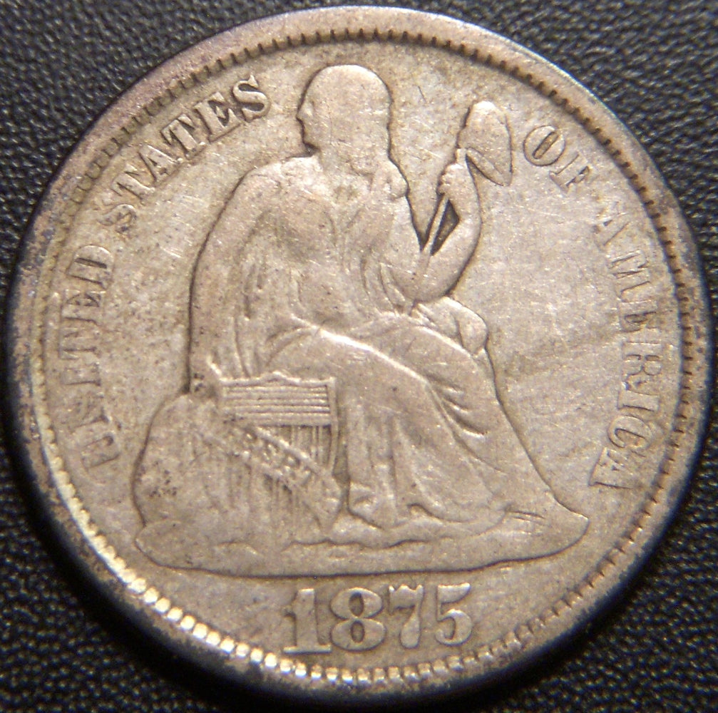1875-S Seated Dime - Above Wreath Fine