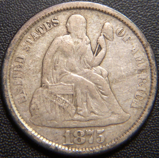 1875-S Seated Dime - Above Wreath Fine