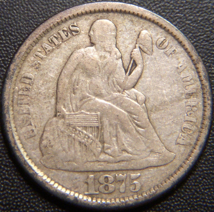 1875-S Seated Dime - Above Wreath Fine