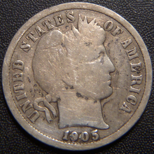 1905-O Barber Dime - Micro "o" Good