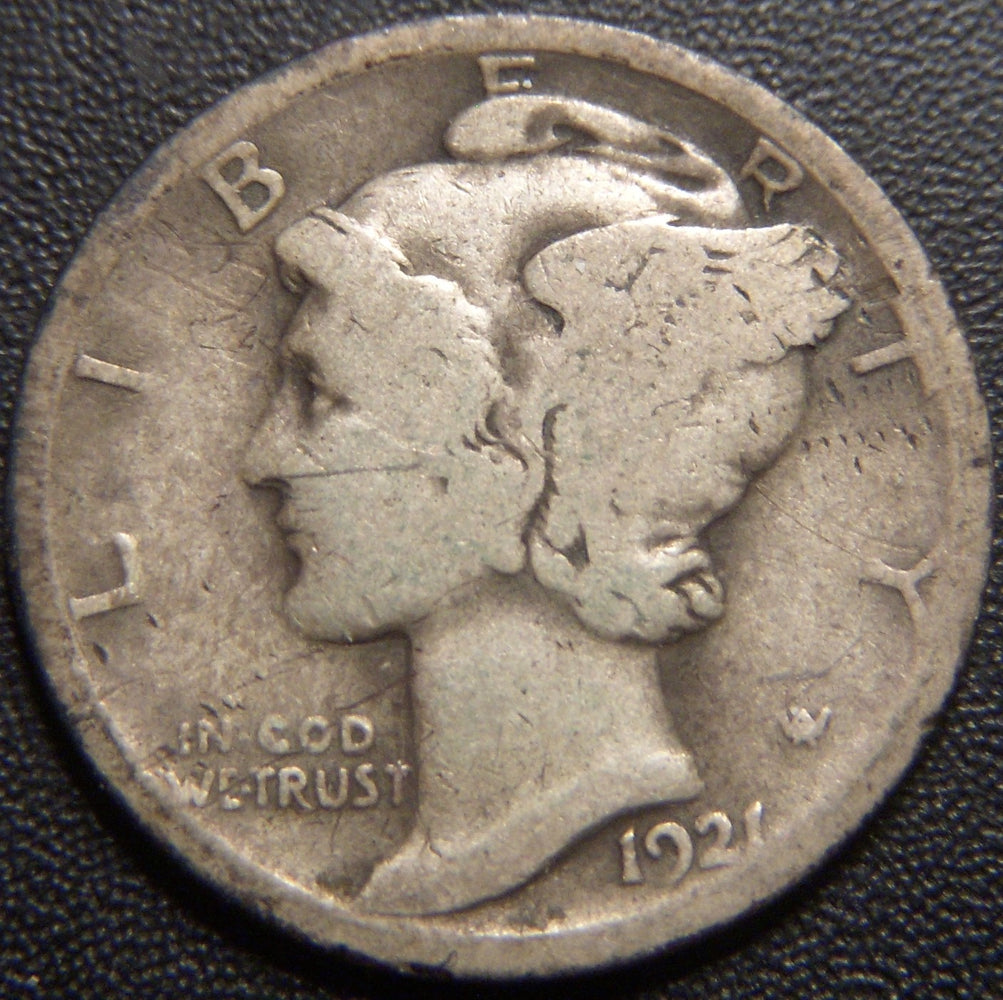 1921 Mercury Dime - Good