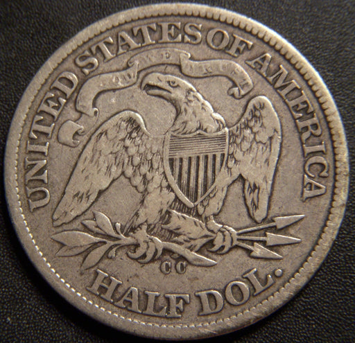 1872-CC Seated Half Dollar - Very Good