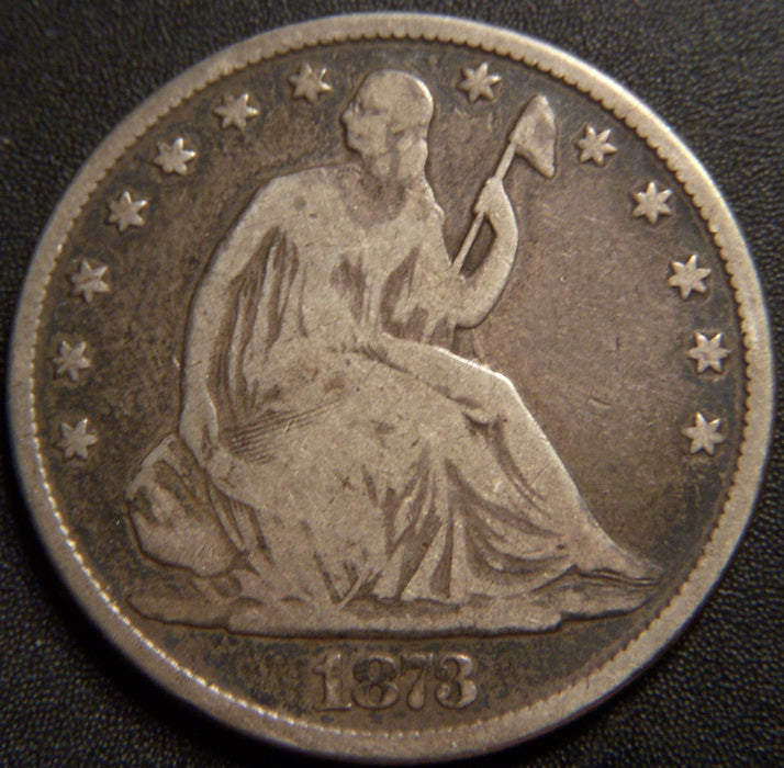 1873 Seated Half Dollar - No Arrow Closed 3 Good