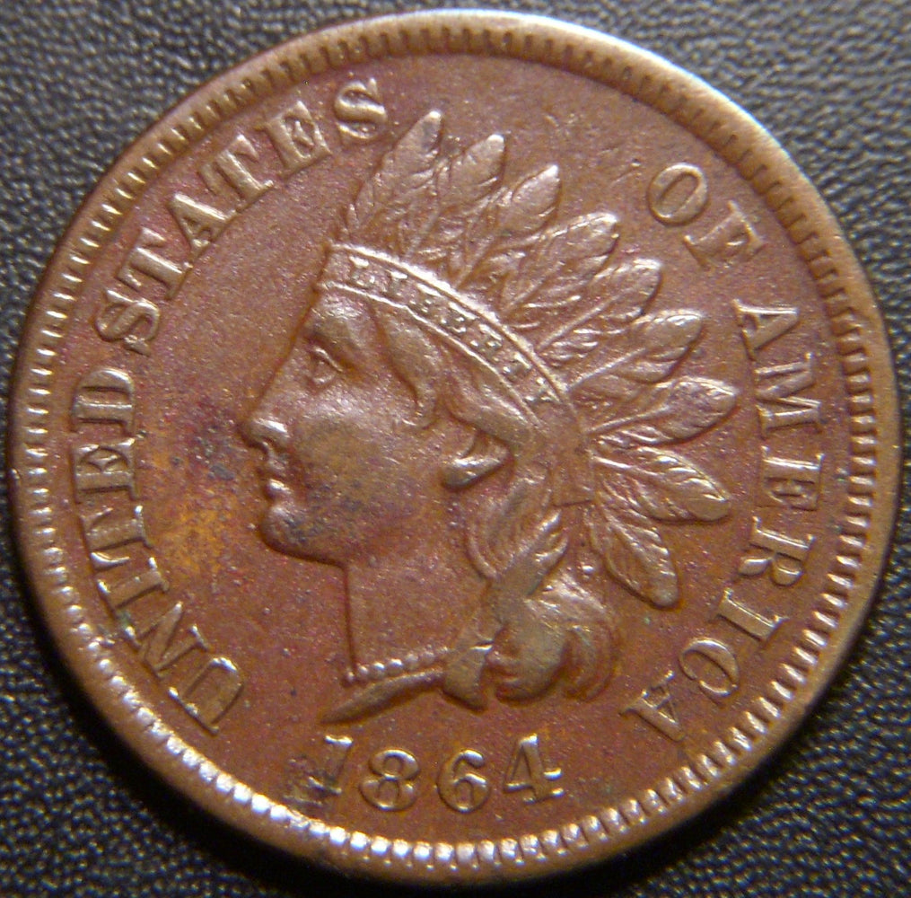 1864 "L" Indian Head Cent - Extra Fine