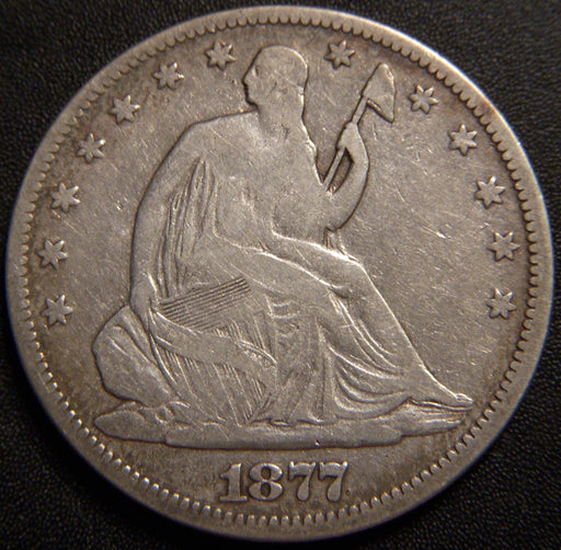 1877 Seated Half Dollar - Very Good