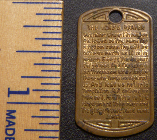 The Lord's Prayer Dog Tag