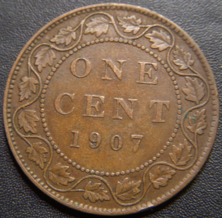 1907 Canadian Large Cent - Very Fine