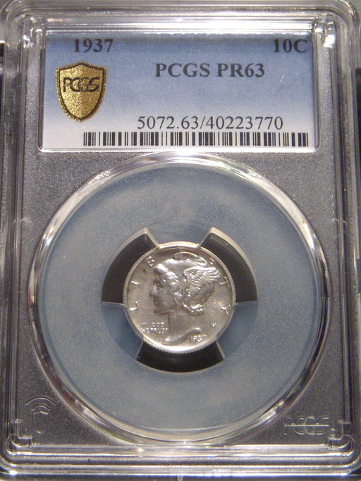 1937 Mercury Dime - PCGS PR63