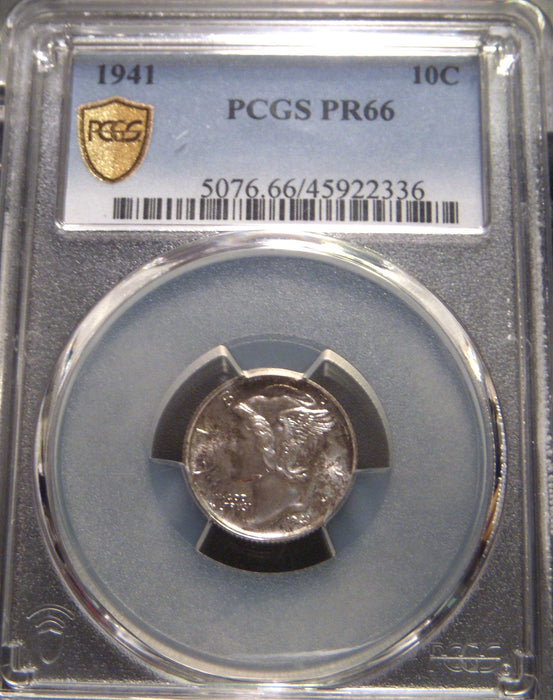 1941 Mercury Dime - PCGS PR66