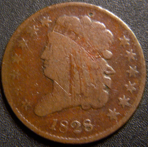 1828 Half Cent - 13 Stars Very Good