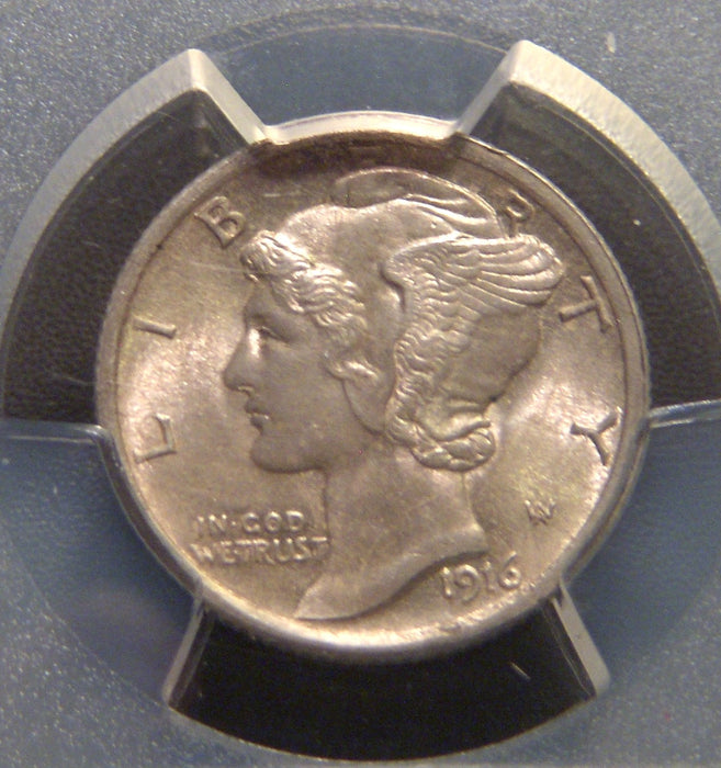1916 Mercury Dime - PCGS MS63FB