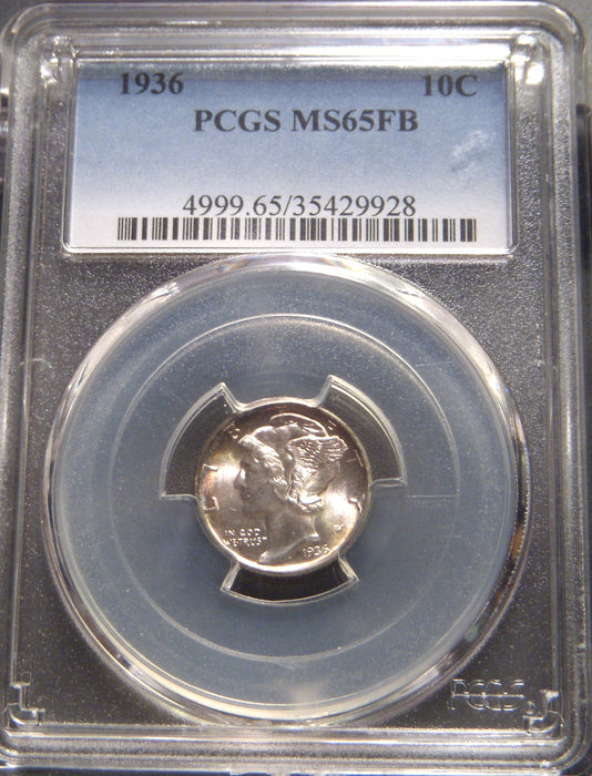 1936 Mercury Dime - PCGS MS65FB