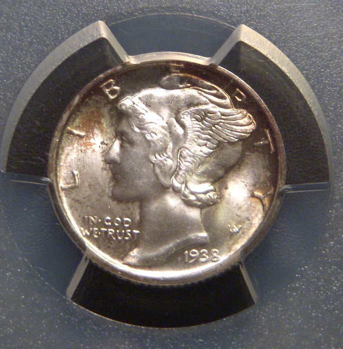 1938-D Mercury Dime - PCGS MS65FB