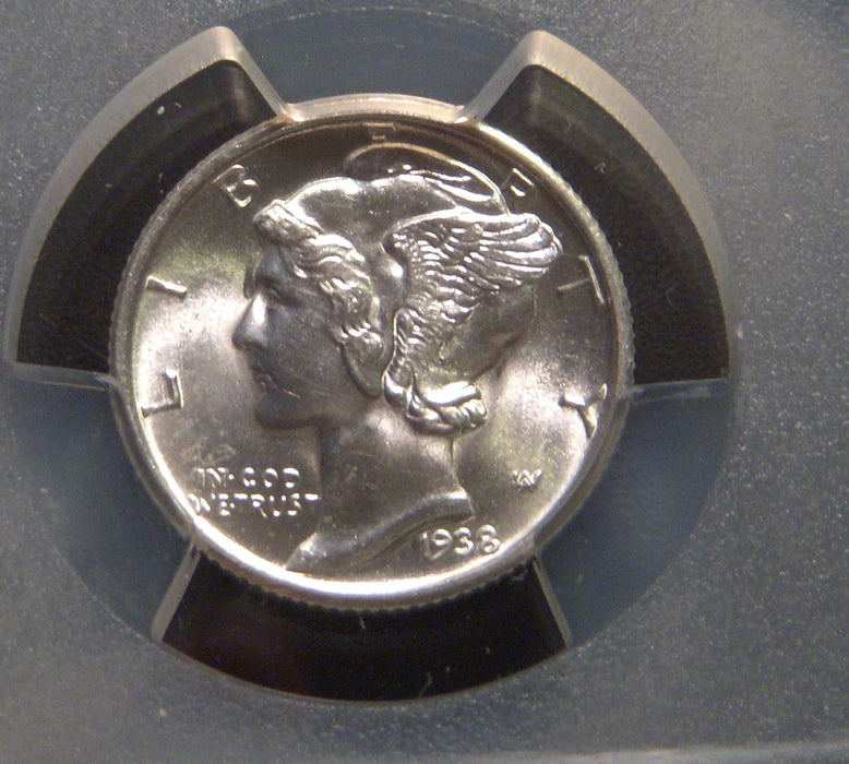 1938-S Mercury Dime - PCGS MS64FB